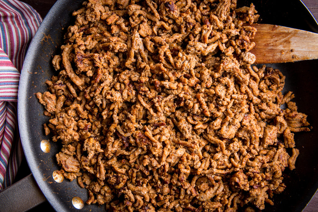 Taco Meat made with garlic free taco seasoning