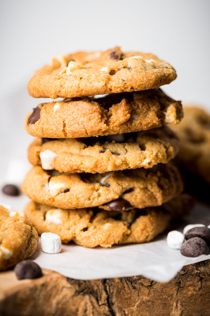 Stack of Dairy Free Smores Cookies