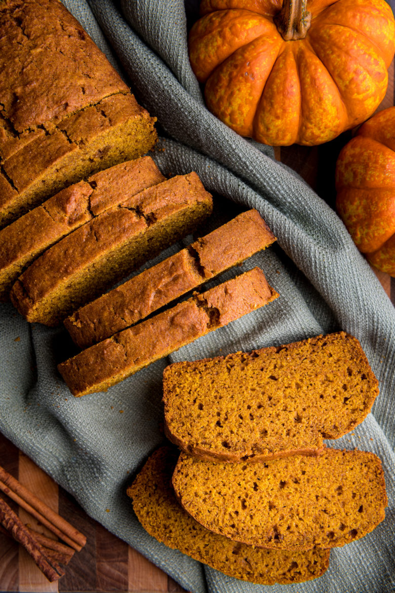 Loaf of Vegan Pumpkin Bread